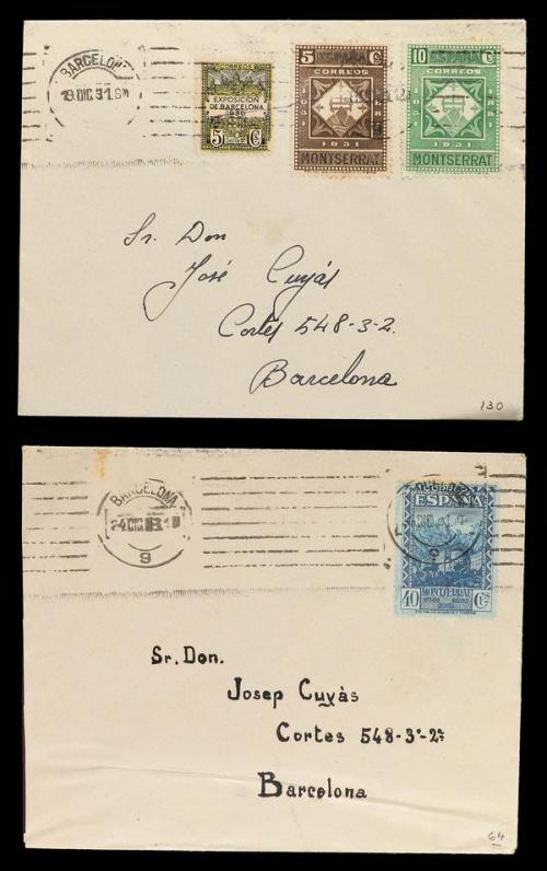 ✉ ESPAÑA. 1931. CONJUNTO de nueve cartas con diversos valore