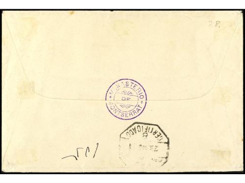 ✉ ESPAÑA. Ed. 644/6. 1931. Certificado de MONASTERIO DE MONT