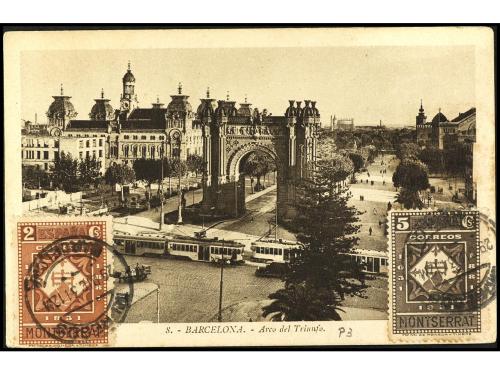 ✉ ESPAÑA. Ed. 644/6. 1931. Certificado de MONASTERIO DE MONT
