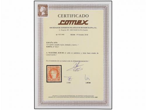 * ESPAÑA. Ed. 113. 12 cuartos castaño rojo. Excelente color