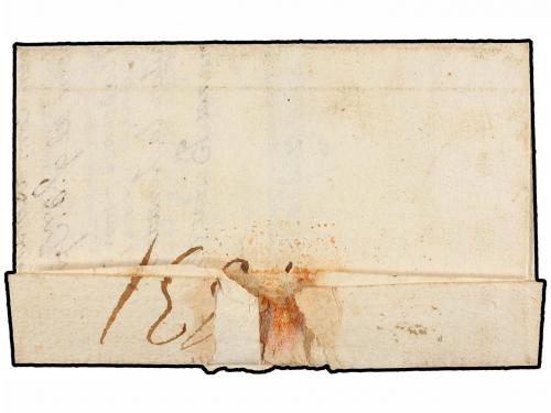 ¿ ESPAÑA: PREFILATELIA. (1750 CA.). Envuelta circulada a BAR