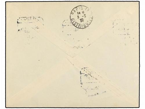 ✉ COLONIAS ESPAÑOLAS: TANGER. Ed. 147/50. 1939. TANGER a FRA