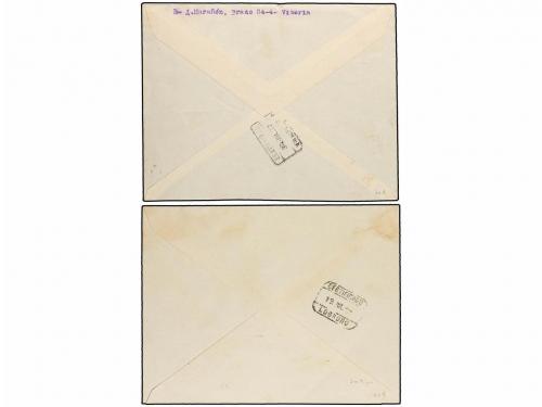 ✉ ESPAÑA E. LOCALES PATRIOTICAS: VITORIA. 1937. VITORIA dos 