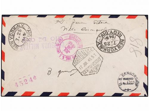 ✉ COLONIAS ESPAÑOLAS: SAHARA. Ed. 75 (3), 77/80. 1945. RIO D