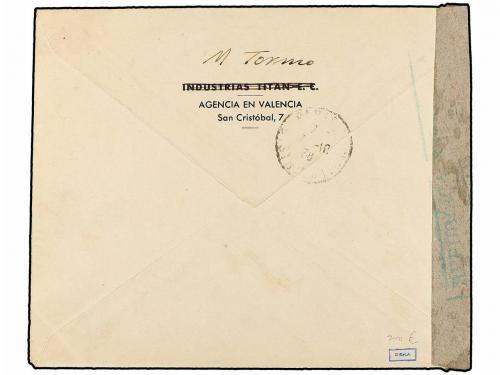 ¿ ESPAÑA. Ed. 763, 787/88, 773/74. 1938. VALENCIA a PARÍS. E