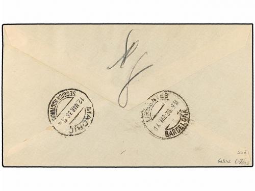 ¿ ESPAÑA. Ed. 714/17. 1936. MADRID a BARCELONA. 10, 15, 20,