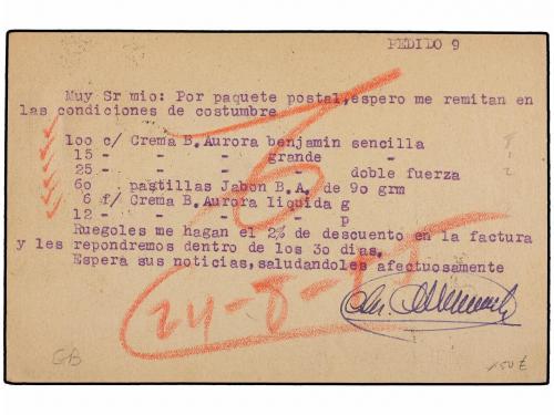 ✉ MARRUECOS. 1955. LARACHE a SEVILLA. Entero Postal de 20 + 