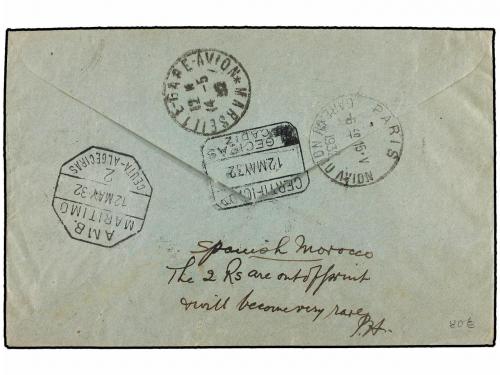 ¿ MARRUECOS. Ed. 105/113, 118. 1932. TETUÁN a GRAN BRETAÑA.