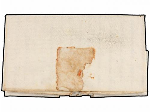 ✉ ESPAÑA: PREFILATELIA. 1716. BARCELONA a PERPIGNAN. Carta c