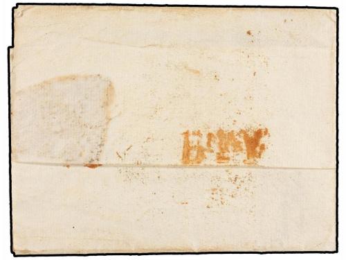 ✉ ESPAÑA: PREFILATELIA. 1774. CARTAGENA a BARCELONA. Marca e