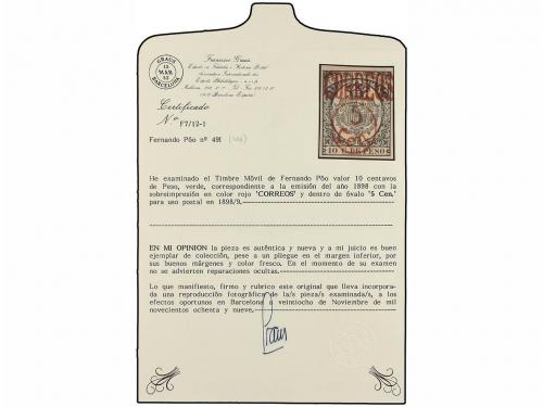 * COLONIAS ESPAÑOLAS: FERNANDO POO. Ed. 44B. 5 cts. s. 10 ct