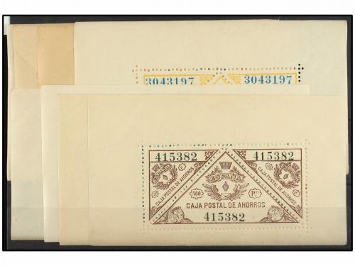 ESPAÑA: BENEFICENCIA. CAJA POSTAL DE AHORROS. Hojitas con el