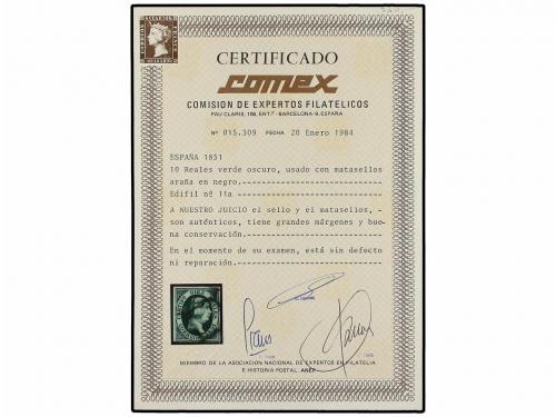 ° ESPAÑA. Ed. 11. 10 reales verde. Color excepcional, muy bo