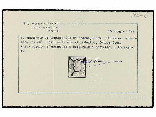 ° ESPAÑA. Ed. 5. 10 reales verde. MAGNÍFICO EJEMPLAR. Cert.