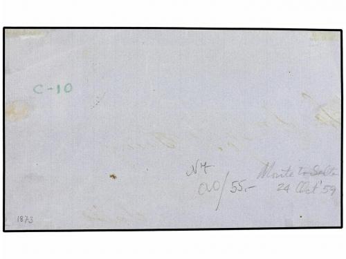 Δ URUGUAY. Sc. 7. 1859. Fragmento de carta dirigida a SALTO 