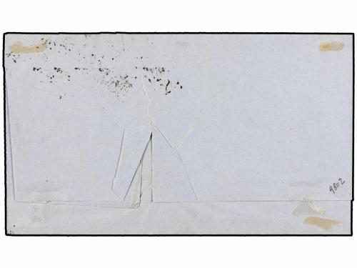 ¿ PERU. 1859. PAITA a LIMA. 1 dinero azul en pareja, mat. li