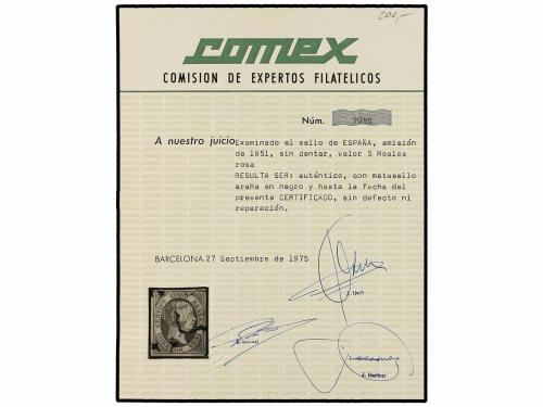 ° ESPAÑA. Ed. 9. 5 reales rosa. Muy bonito ejemplar. Cert. C