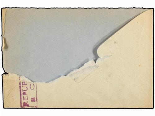 ¿ ESPAÑA. (1937 CA.). Sobre (falta parte del dorso) ilustrad