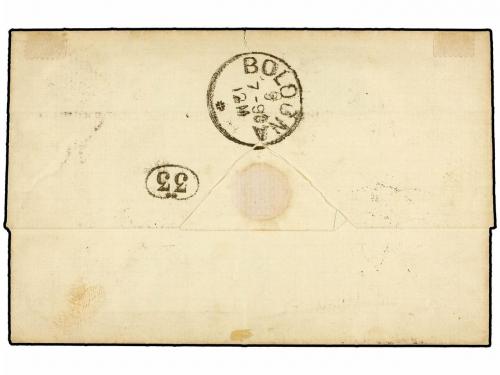 ¿ ITALIA. 1898. BOLOGNA correo interior. 10 cts. rojo bisect
