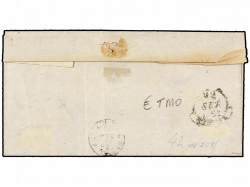 ¿ ITALIA. 1862. FIRENZE a SIENA. 10 cts. bistre, borde izqui