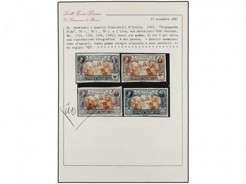 ** ITALIA. 1923. SERIE COMPLETA SIN DENTAR. Muy bonitos. Cer