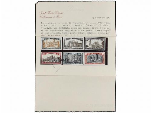 ** ITALIA. SERIE COMPLETA SIN DENTAR. Muy bonita. Cert. E. D