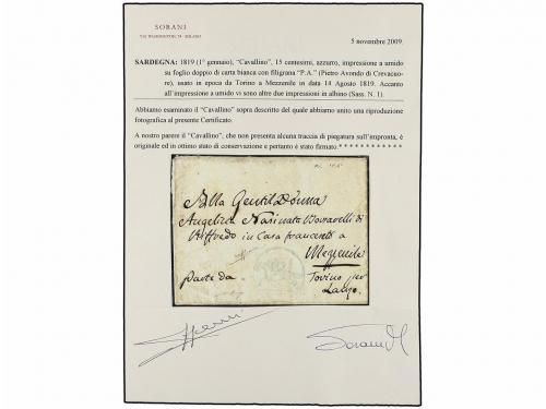 ¿ ITALIA ANTIGUOS ESTADOS: CERDEÑA. 1819 (1 Enero). TORINO a