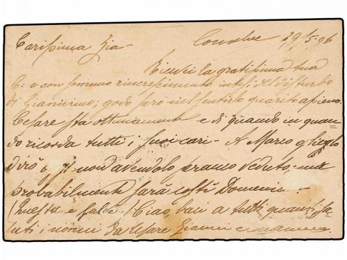 ✉ ITALIA. Sa. T14, T15. 1896. CONSELVE a PADOVA. Entero post