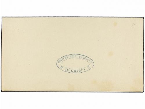 ✉ ITALIA. Sa. T-15f. 1866. FINALMARINA correo interior. Circ