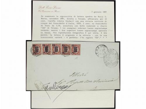 ✉ ITALIA. Sa. 35 (2) + 35ea (2). 1881. FRONTAL. ROCCA S. MAR