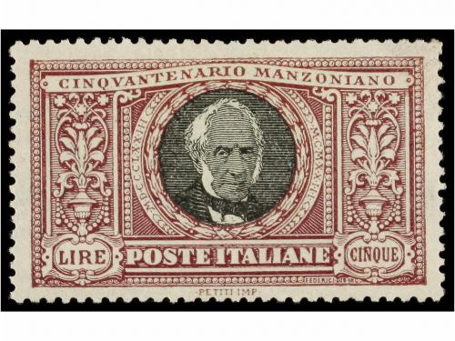 **/* ITALIA. Sa. 151/56 sin 155. 1923. Serie sin el 1 Lira F