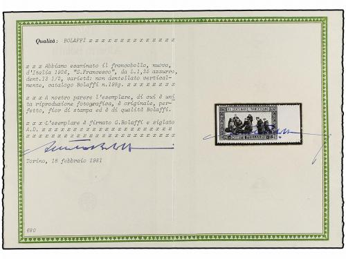 ** ITALIA. 1926. 1,25 liras azul SIN DENTAR VERTICALMENTE. M