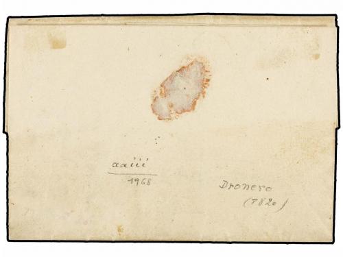 ¿ ITALIA ANTIGUOS ESTADOS: CERDEÑA. 1820 (5 Agosto). DRONERO