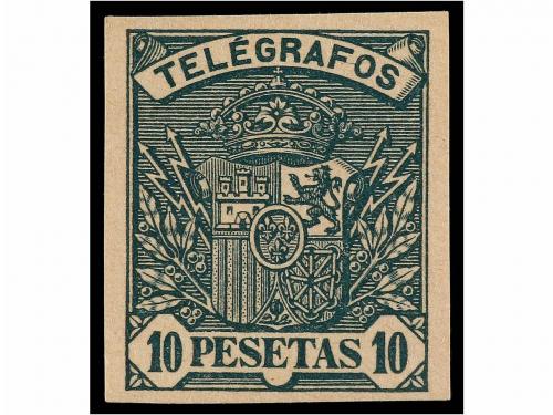 (*) ESPAÑA: TELEGRAFOS. Ed. 31/38s sin 35. Siete sellos SIN 