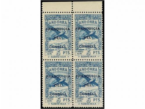 ** ANDORRA. Ed. NE 25/36. SERIE COMPLETA en bloques de cuatr