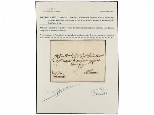 ¿ ITALIA ANTIGUOS ESTADOS: CERDEÑA. 1820 (3 Abril). GALLIAVO