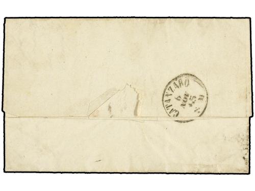 ✉ ITALIA. Sa. 23daa. 1865. MESSINA a BADOLATO. 20 cts. s. 15