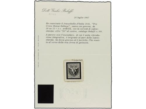 ** ITALIA. Sa. 104ca. 20 s. 15 cents. gris SOBRECARGA DESPLA