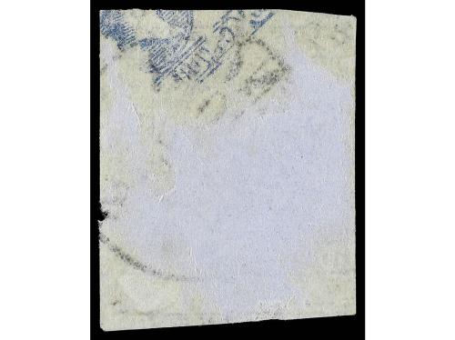 ° ITALIA. Sa. 13 var. 1863. 15 c. azul, II tipo. Variedad CA