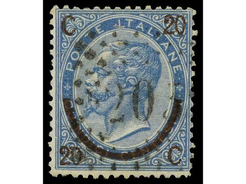 ° ITALIA. Sa. 23ka y 25ka. 1865. 25 c. s. 15 c. azul. Varied