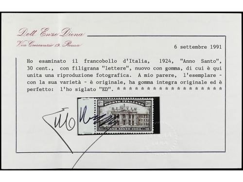 ** ITALIA. Sa. 169/74 var. SERIE COMPLETA. 6 valores con fil