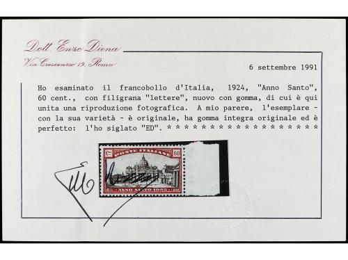 ** ITALIA. Sa. 169/74 var. SERIE COMPLETA. 6 valores con fil