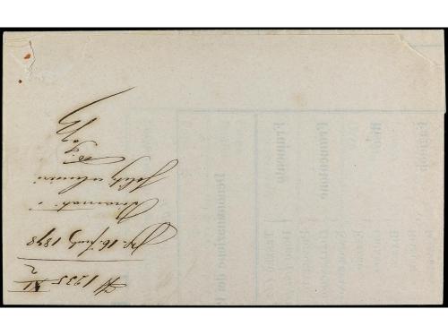 ✉ ITALIA. Sa. T-16e. 1878. Impreso de ADRIA a CÓRDOBA. 5 c. 