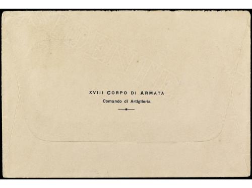 ✉ ITALIA. Sa. 106o. 1916. 20 cts. sobre 15 cts. gris negro. 