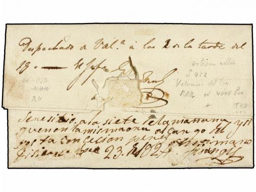¿ VENEZUELA. 1824 (19 Diciembre). VALENCIA a CARACAS. Carta