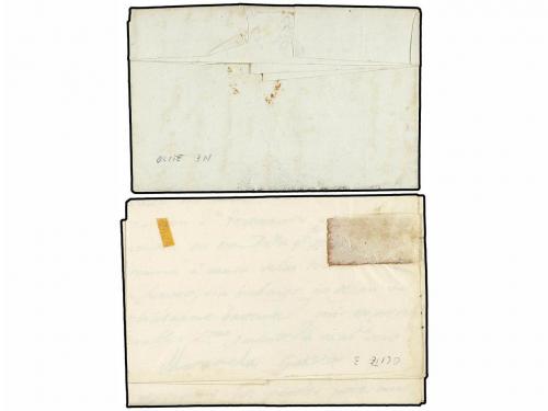 ✉ ESPAÑA: PREFILATELIA. 1826-32. OLITE. Dos cartas con marca