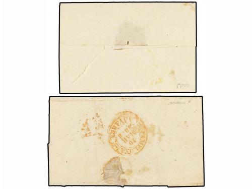 ✉ ESPAÑA: PREFILATELIA. 1844-46. DOS cartas con fechadores C