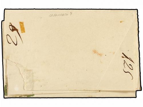 ✉ ESPAÑA: PREFILATELIA. 1851. CAPARROSO. 6 cuartos negro (un