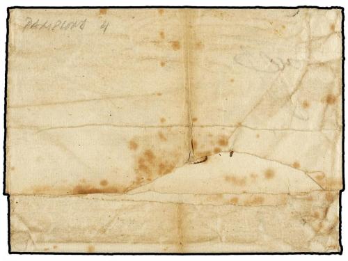 ¿ ESPAÑA: PREFILATELIA. 1740. PAMPLONA a SANGUESA. Marca PAM