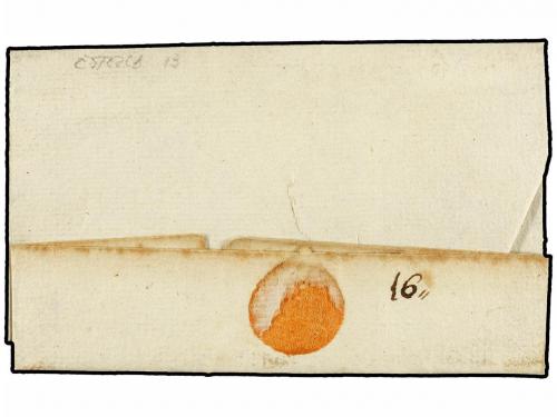 ¿ ESPAÑA: PREFILATELIA. 1840. ESTELLA a PAMPLONA. Marca FRAN